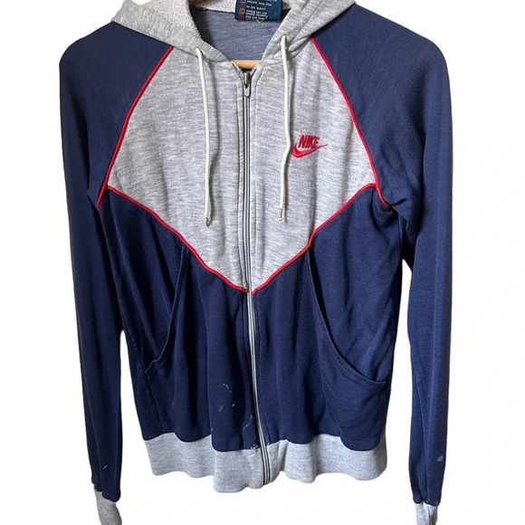 Vintage Nike Blue Tag Made in Taiwan Zip Up Jacket, size XL - Picture 1 of 12